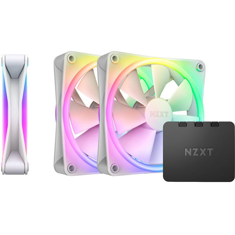 Afbeelding laden in galerijviewer, Nzxt f120 rgb duo case fans (wit, 3 stuks, 120 x 120 x 25 mm, pwm, incl. controller)
