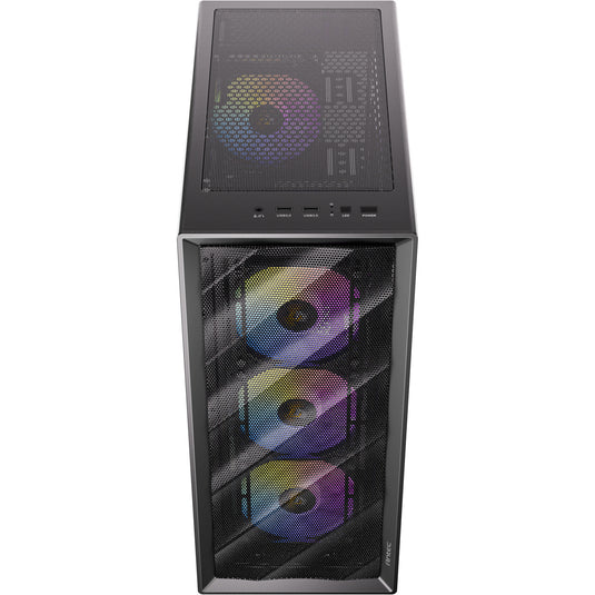Antec ax85 argb midi tower behuizing (zwart | 2x usb-a | tempered glass)