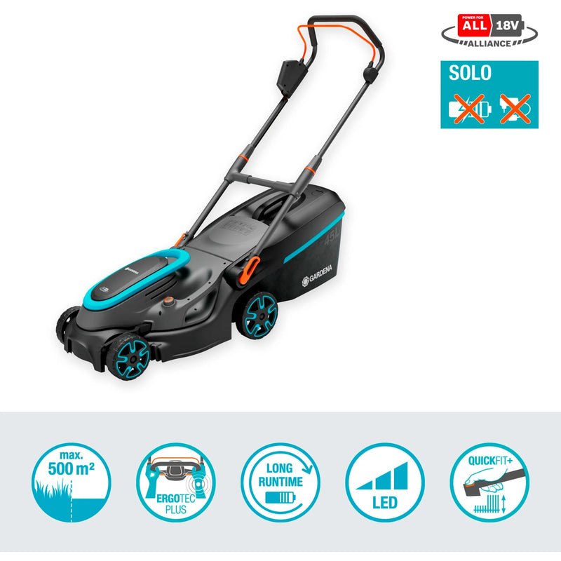 Afbeelding laden in galerijviewer, Gardena powermax 37 36v p4a solo grasmaaier accu zonder accu, zonder lader, in hoogte verstelbare greep 18 v snijbreedt
