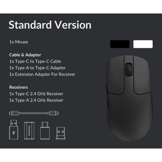 Keychron m2 wireless gaming muis (zwart)