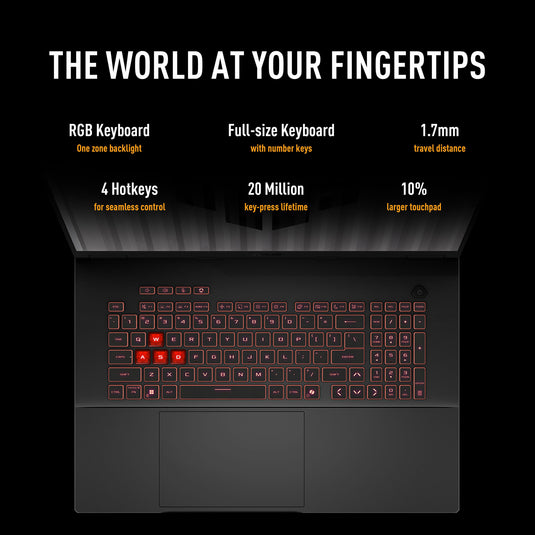 Asus tuf gaming a18 fa808um-s8132w 18 gaming laptop (zwart grijs | r7 260 | rtx 5060 | 16 gb | 512 gb ssd)