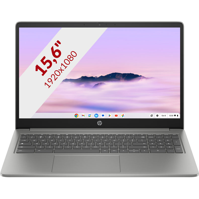 Afbeelding laden in galerijviewer, Hp chromebook 15a-nb0240nd (b21g1ea) 15.6 laptop (zilver | core i3-n305 | uhd graphics | 8 gb | 256 gb ufs)
