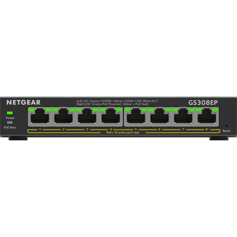 Afbeelding laden in galerijviewer, Netgear gs308ep switch (zwart)

