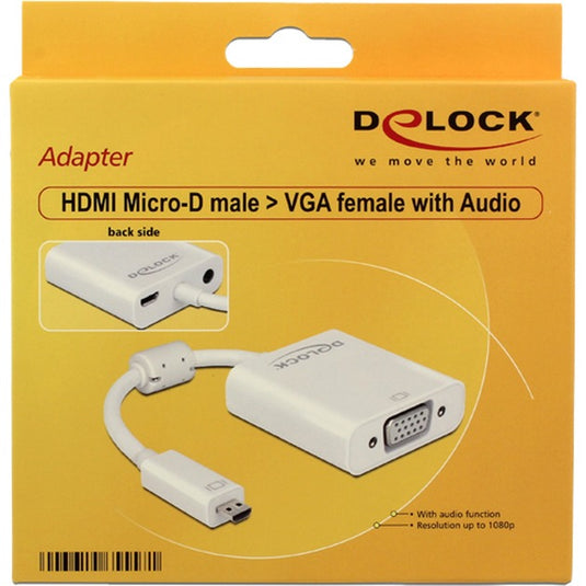 Delock micro-hdmi naar vga adapter (wit)