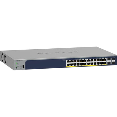 Netgear 24-port gigabit ethernet poe+ smart switch with 4 sfp ports (gs728tpv3)
