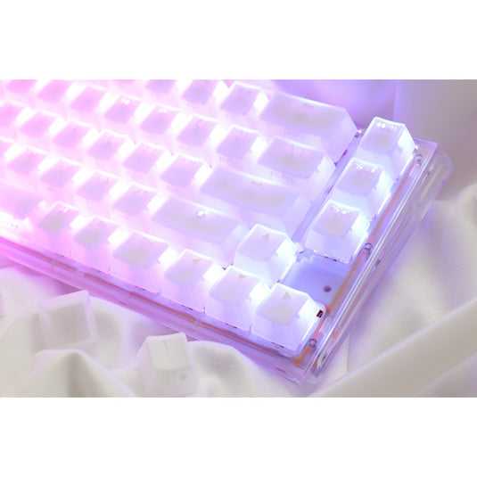 Ducky one 3 sf aura white rgb mechanisch toetsenbord (wit, us lay-out (qwerty), cherry mx brown, 65%, abs double shot, hot swap)