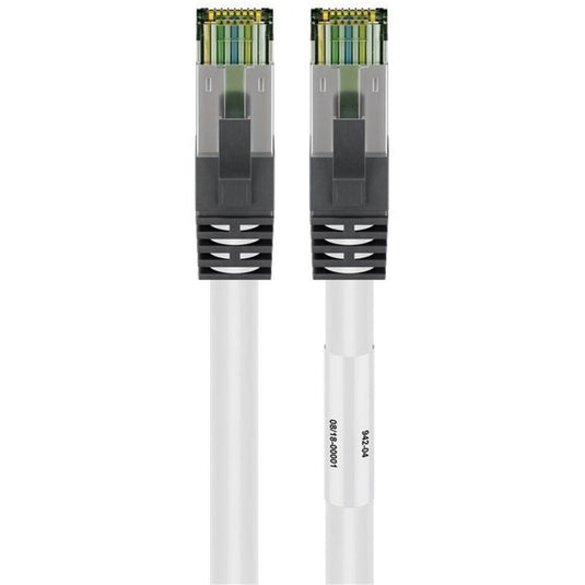 Goobay cat.8.1 netwerkkabel (wit, 0,5 meter, s ftp (pimf), rj-45)