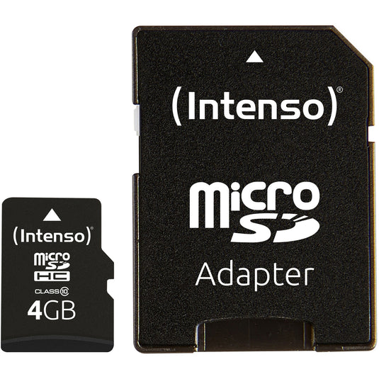 Intenso microsdhc 4gb class 10 geheugenkaart (incl. sd adapter)