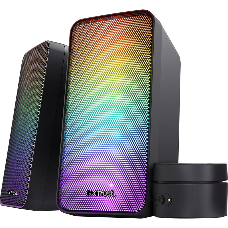 Afbeelding laden in galerijviewer, Trust gxt 611 wezz illuminated 2.0 rgb speaker set pc-luidspreker (zwart, rgb leds)
