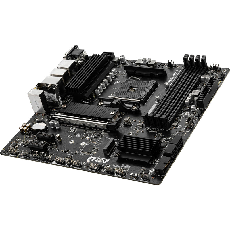 Afbeelding laden in galerijviewer, Msi b550m pro-vdh wifi socket am4 moederbord (zwart, raid, gb-lan, wi-fi 5, bt, sound, µatx)
