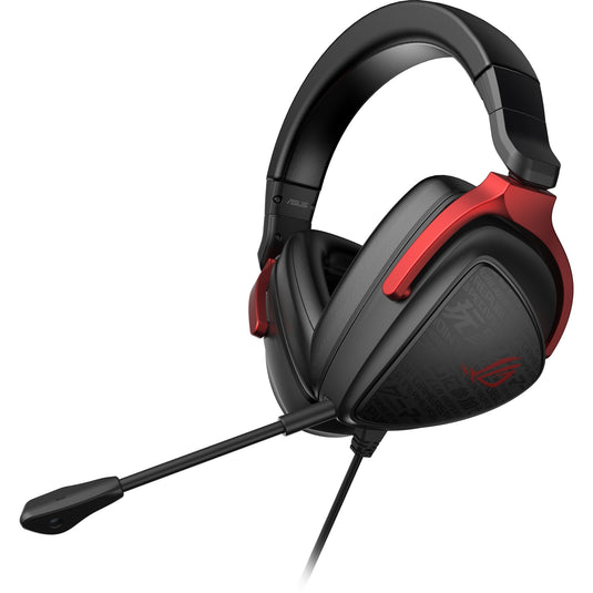 Asus rog delta s core over-ear gaming headset (zwart rood, pc, playstation 4, playstation 5, xbox one, xbox series x|s, nintendo switch)