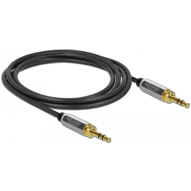Afbeelding laden in galerijviewer, Delock stereokabel 3,5 mm 3 pin-stekker > 3,5 mm 3 pin-stekker (zwart, 2 meter)
