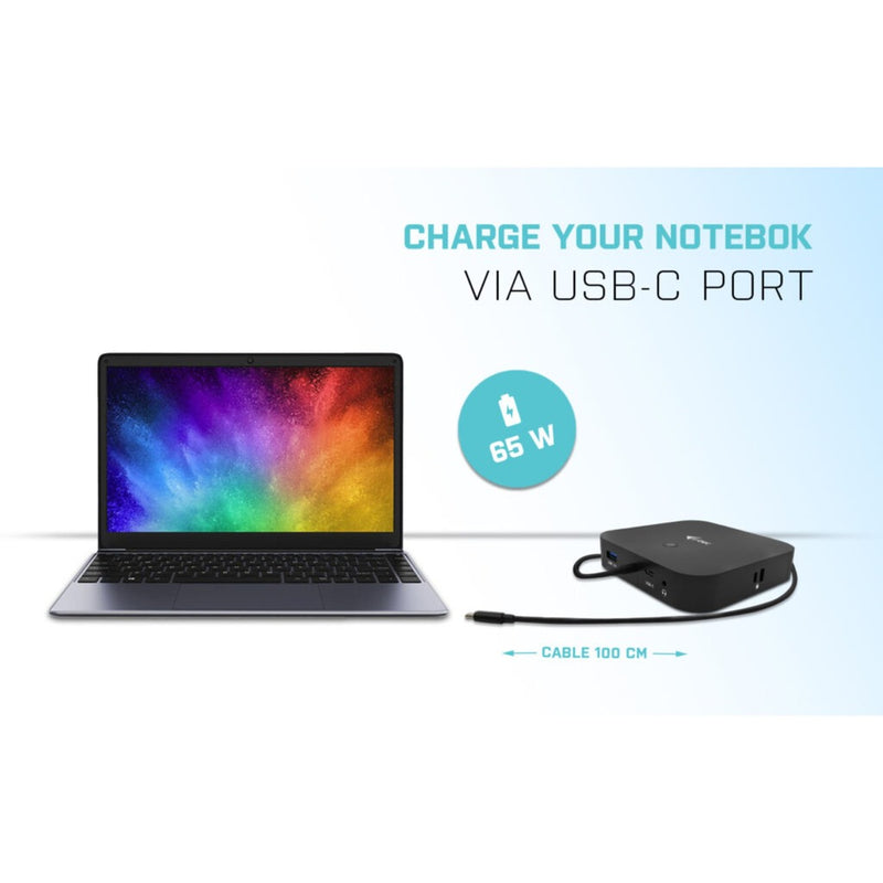 Afbeelding laden in galerijviewer, I-tec usb-c hdmi dp docking station with power delivery 65w + universal charger 77 w (zwart)

