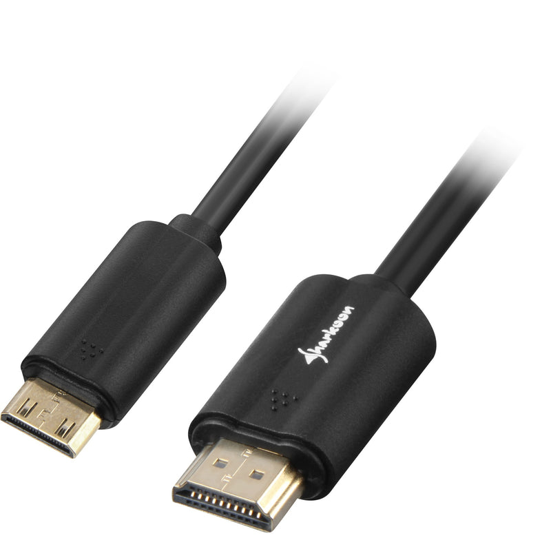 Afbeelding laden in galerijviewer, Sharkoon hdmi > mini-hdmi 2.0 adapter (zwart, 3 meter, 4k)
