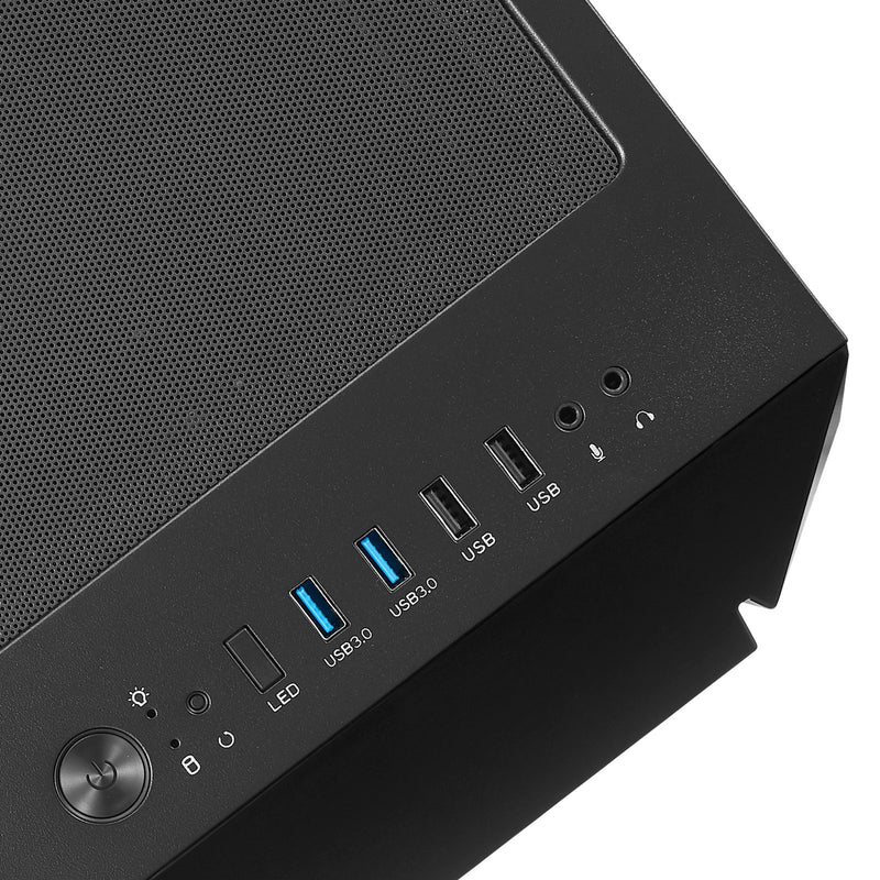 Afbeelding laden in galerijviewer, Silverstone sst-fav1mb-pro midi tower behuizing (zwart | 4x usb-a | rgb | window)
