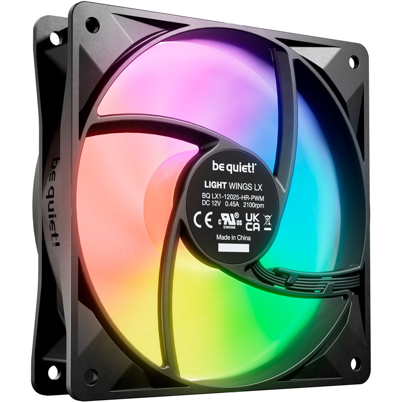 Afbeelding laden in galerijviewer, Be quiet! light wings lx pwm high-speed rgb case fans (zwart, 3 stuks, 120 x 120 x 25 mm)
