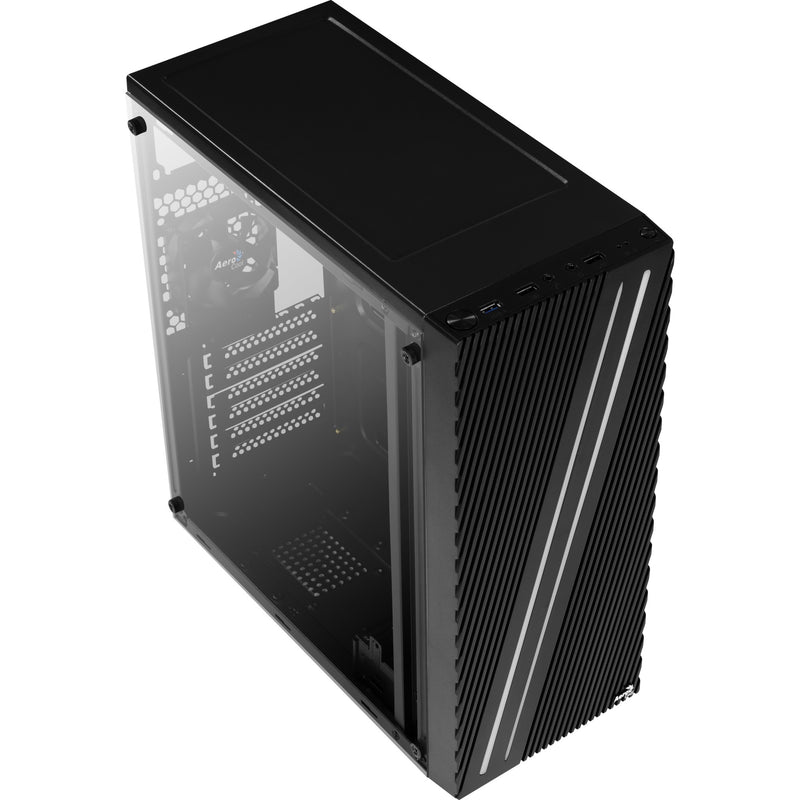 Afbeelding laden in galerijviewer, Aerocool streak midi tower behuizing (zwart | 3x usb-a | rgb | window)
