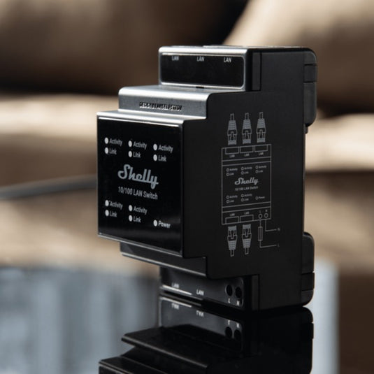 Shelly lan switch schakelaar (zwart)