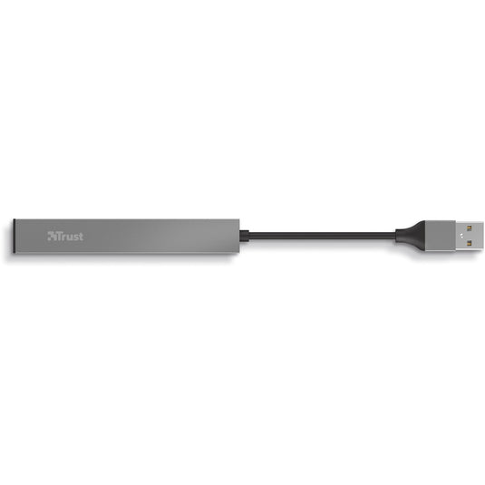 Trust halyx aluminium 4-port mini usb hub usb-hub (aluminium)