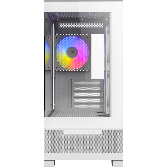 Antec cx500m argb mini tower behuizing (wit | 2x usb-a | 1x usb-c | tempered glass)