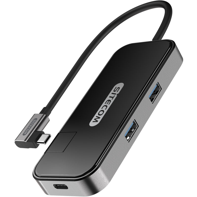 Afbeelding laden in galerijviewer, Sitecom usb-c to hdmi + gigabit lan adapter (zwart)
