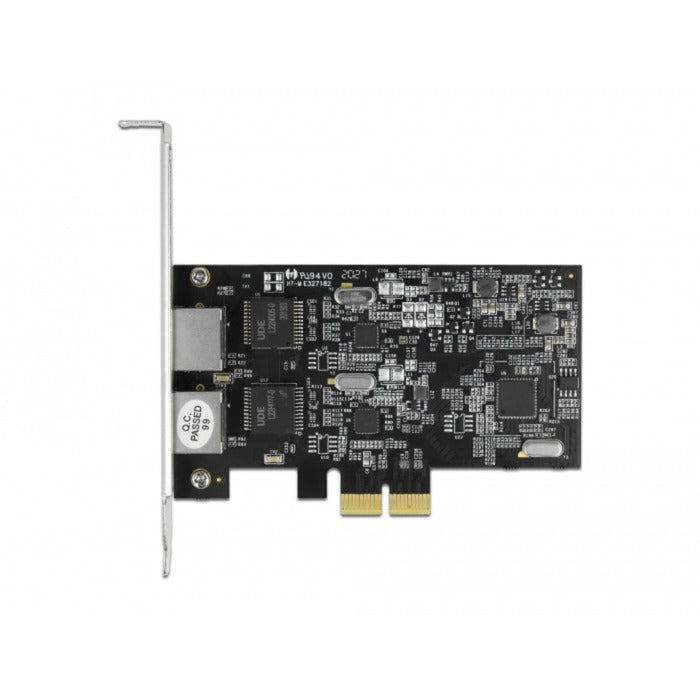 Afbeelding laden in galerijviewer, Delock pci express x2 card naar 2x rj45 2,5 gigabit lan rtl8125 netwerkadapter
