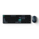 Keychron b36 keyboard and bm25 mouse wireless combo desktopset (zwart, us lay-out (qwerty), scissor switches, 100%, abs, usb-c | 2.4 ghz | bluetooth, 400-2400 dpi)