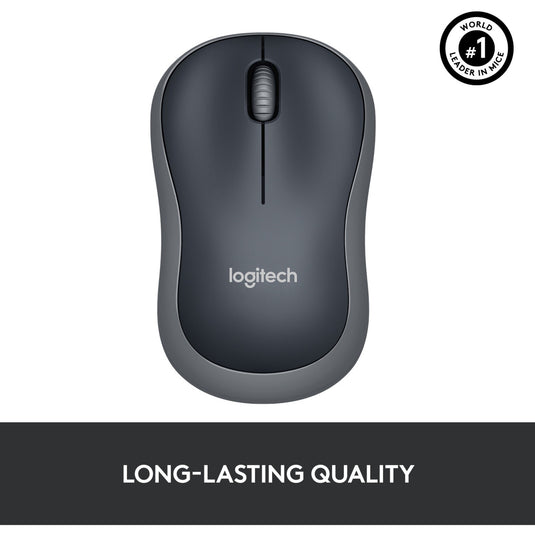 Muis logitech m185 grijs, zwart