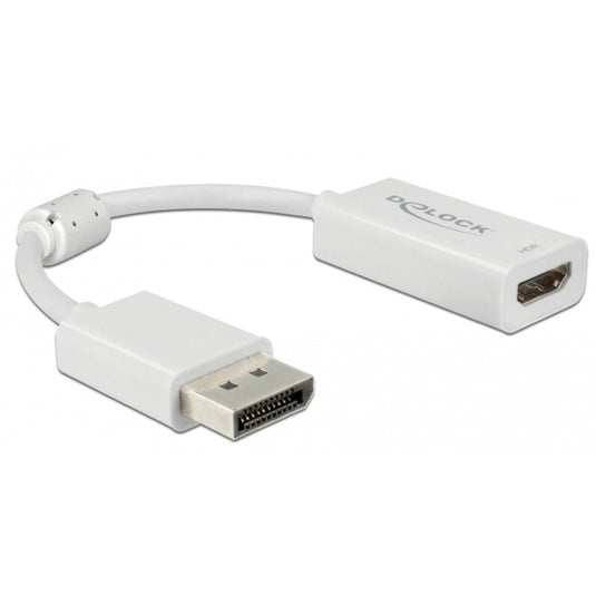 Delock displayport 1.4 > hdmi adapter (wit, 0,1 meter, 4k)