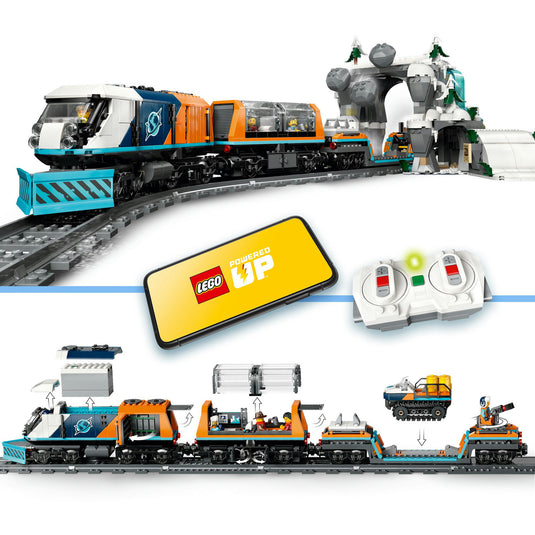 Lego city onderzoekstrein op de noordpool voertuig speelgoed - 60470