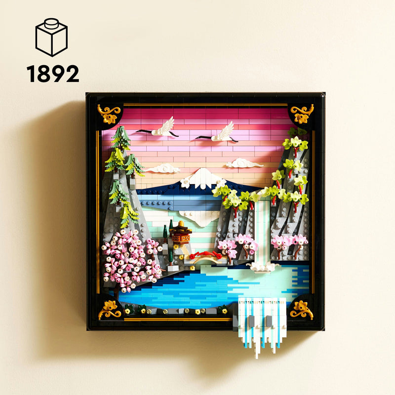 Afbeelding laden in galerijviewer, Lego ® art landschap met japanse kersenbloesems wanddecoratie - 31218
