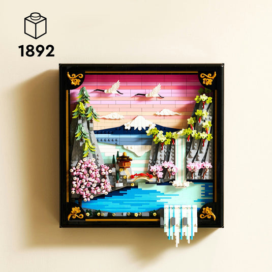 Lego ® art landschap met japanse kersenbloesems wanddecoratie - 31218