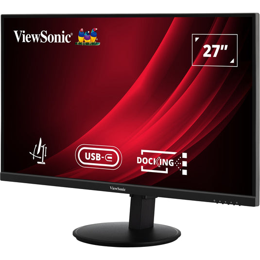 Viewsonic vg2709u-2k dockingmonitor met dubbele luidsprekers en daisy chain 27 (zwart (mat), 1x hdmi, 1x displayport, 1x displayport uit, usb-c, usb-a ,100hz)