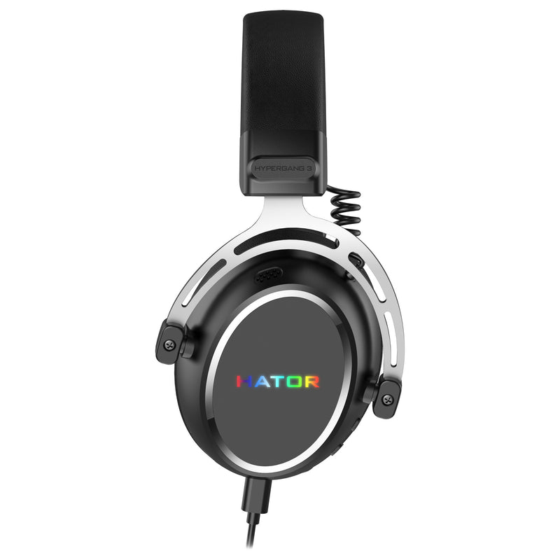 Afbeelding laden in galerijviewer, Hator hypergang 3 usb over-ear gaming headset (zwart, rgb, 7.1 virtual surround, usb bluetooth)
