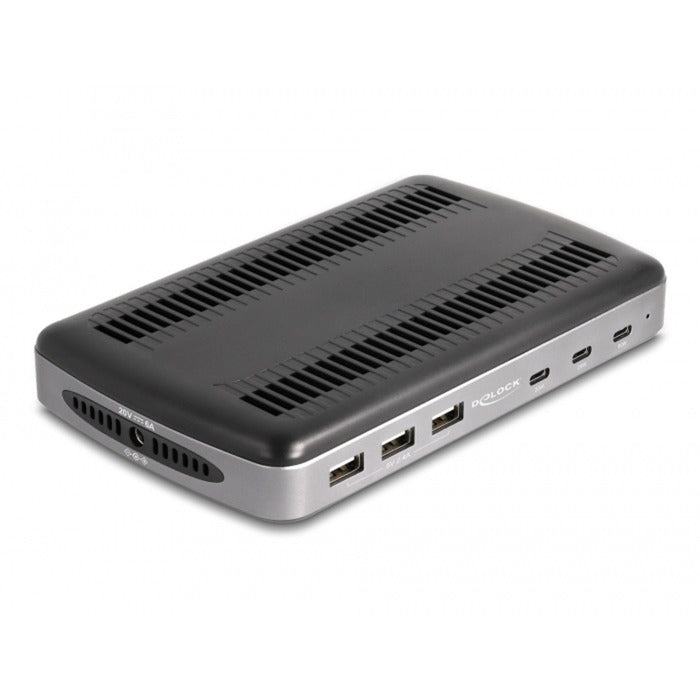 Afbeelding laden in galerijviewer, Delock 112w usb oplaadstation met 3x usb-c pd + 3x usb-a (grijs, 3x usb-c, 3x usb-a)
