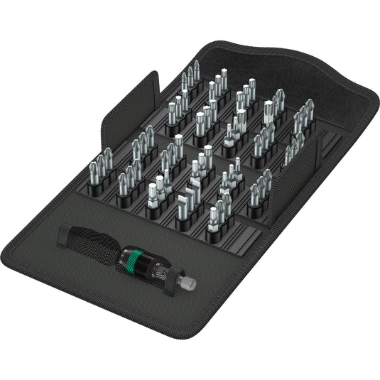 Wera bit-safe 61 universal 1, 61‑delig bitset (zwart groen)