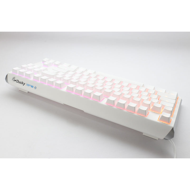 Afbeelding laden in galerijviewer, Ducky one 3 classic pure white tkl rgb mechanisch toetsenbord (wit, us lay-out (qwerty), cherry mx silent red, 80% (tkl), rgb leds, double-shot pbt, hot-swappable, quack mechanics)
