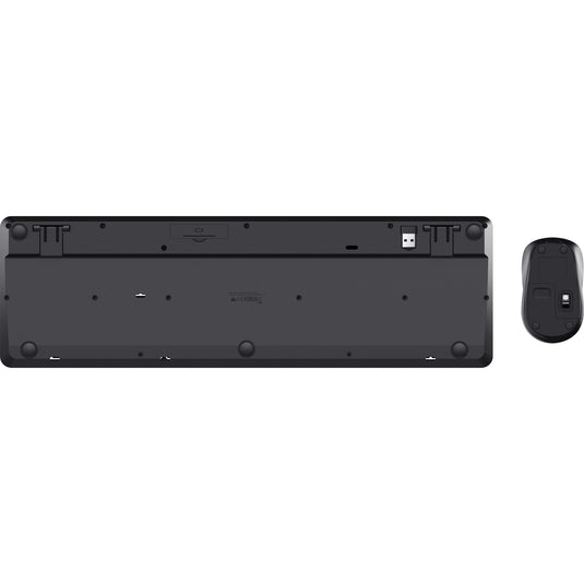 Trust ody ii stille draadloze toetsenbord- en muisset desktopset (zwart, us lay-out (qwerty), membraan, 100%, 800 dpi - 1.600 dpi)