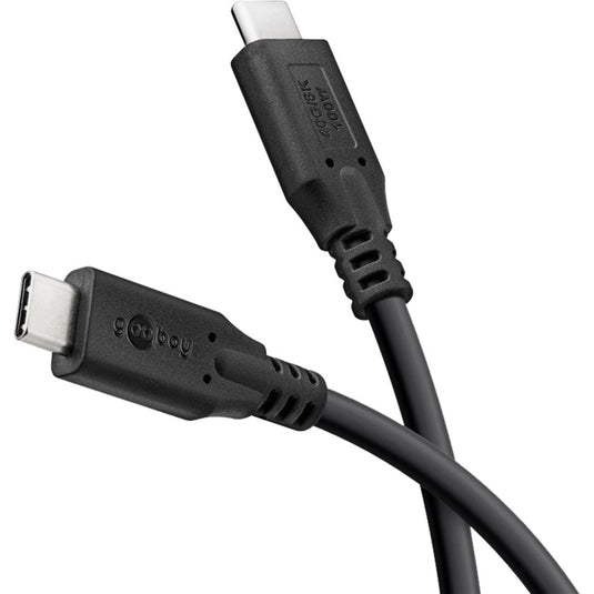 Goobay usb-c 4.0 > usb-c kabel (zwart, 0,5 meter)
