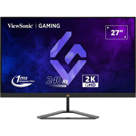 Viewsonic vx2758a-2k-pro-3 27 gaming monitor (zwart (mat), 2x hdmi | 1x displayport | hdr10 | 240 hz)