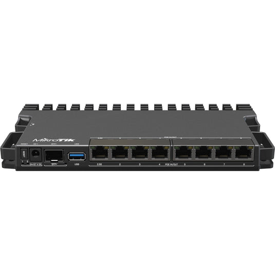 Mikrotik heavy-duty rb5009 router (rb5009upr+s+in) (zwart, marvell armada 7040 cpu, poe, sfp+)
