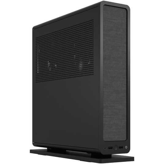 Fractal design ridge black mini tower behuizing (zwart | 2x usb-a | 1x usb-c)