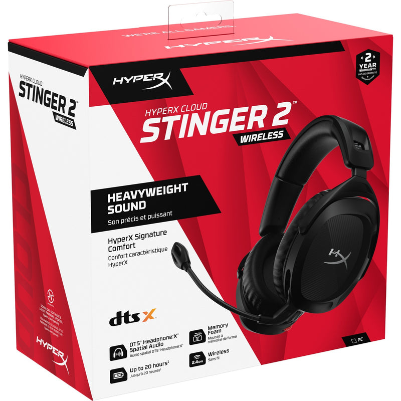 Afbeelding laden in galerijviewer, Hyperx cloud stinger 2 wireless over-ear gaming headset (zwart)
