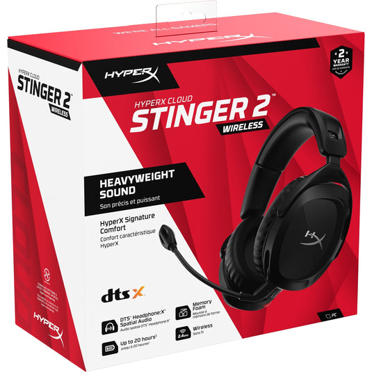 Hyperx cloud stinger 2 wireless over-ear gaming headset (zwart)