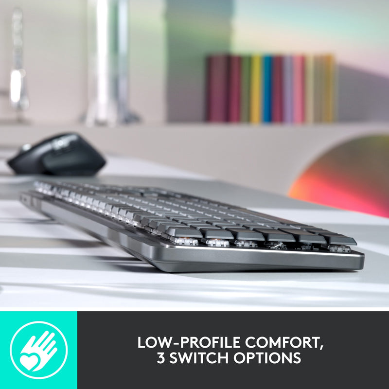 Afbeelding laden in galerijviewer, Logitech mx mechanical toetsenbord (zwart, us-international lay-out (qwerty), 100%, bluetooth)
