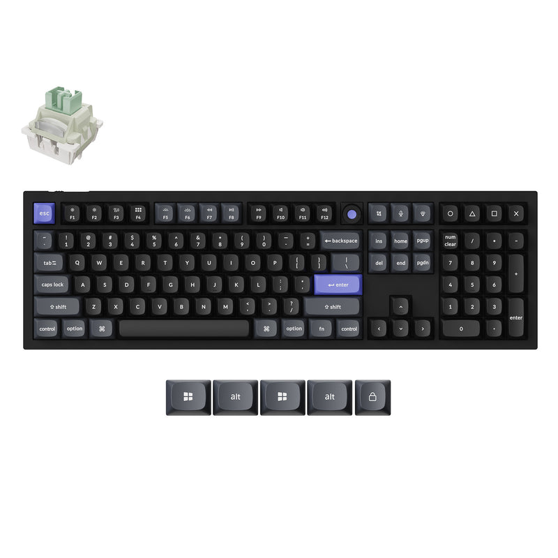 Afbeelding laden in galerijviewer, Keychron q6 he 8k magnetic switch keyboard (zwart, us lay-out (qwerty), ultra-fast lime, 100%, rgb, hot swap, 8k)

