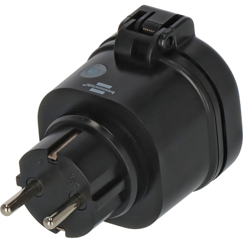 Afbeelding laden in galerijviewer, Brennenstuhl connect smart plug wa 3600 xs03 voor buiten ip44 stekkerdoos (zwart, 2.4 ghz wifi, alexa, google, matter)
