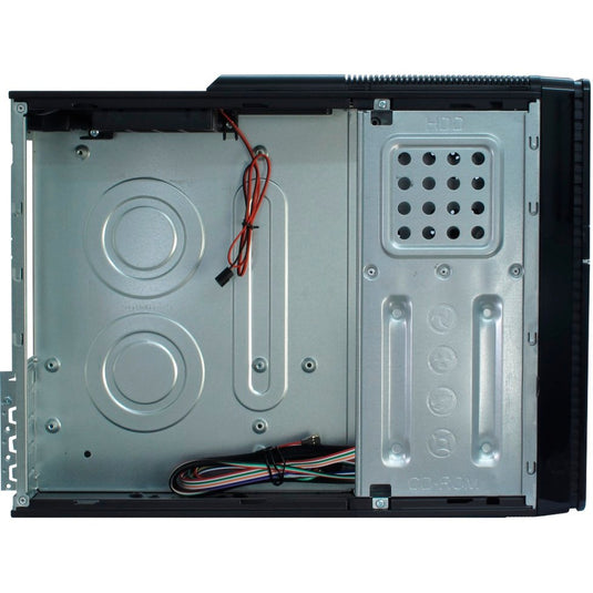 Inter-tech it-607 mini tower behuizing (zwart | 2x usb-a)