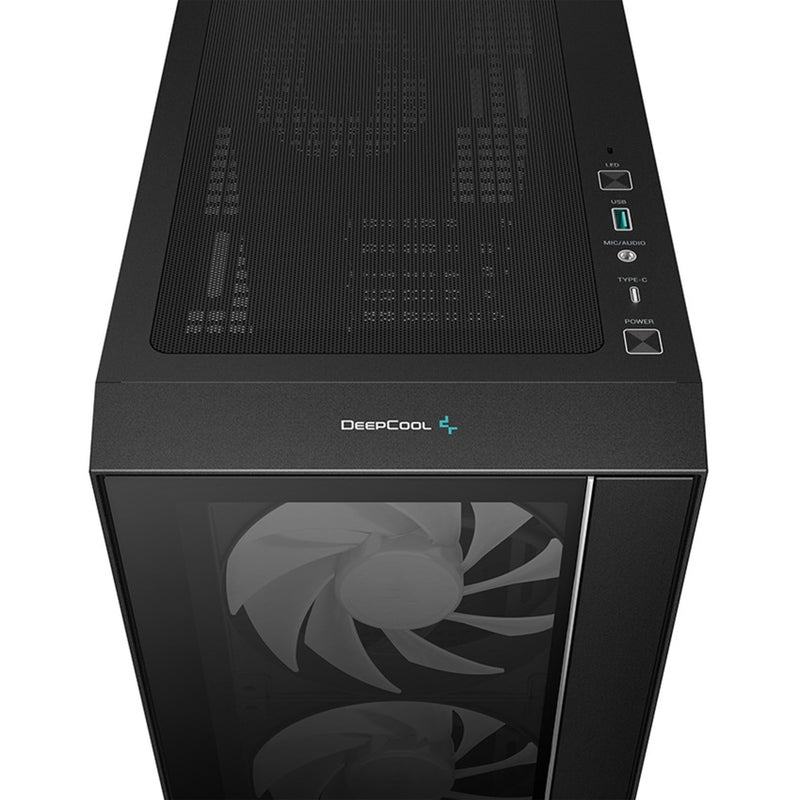 Afbeelding laden in galerijviewer, Deepcool matrexx 55 v4 c midi tower behuizing (zwart | 1x usb-a | 1x usb-c | rgb | window)
