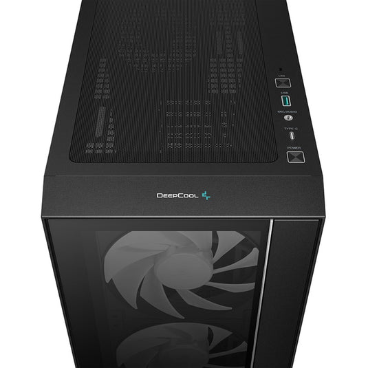 Deepcool matrexx 55 v4 c midi tower behuizing (zwart | 1x usb-a | 1x usb-c | rgb | window)